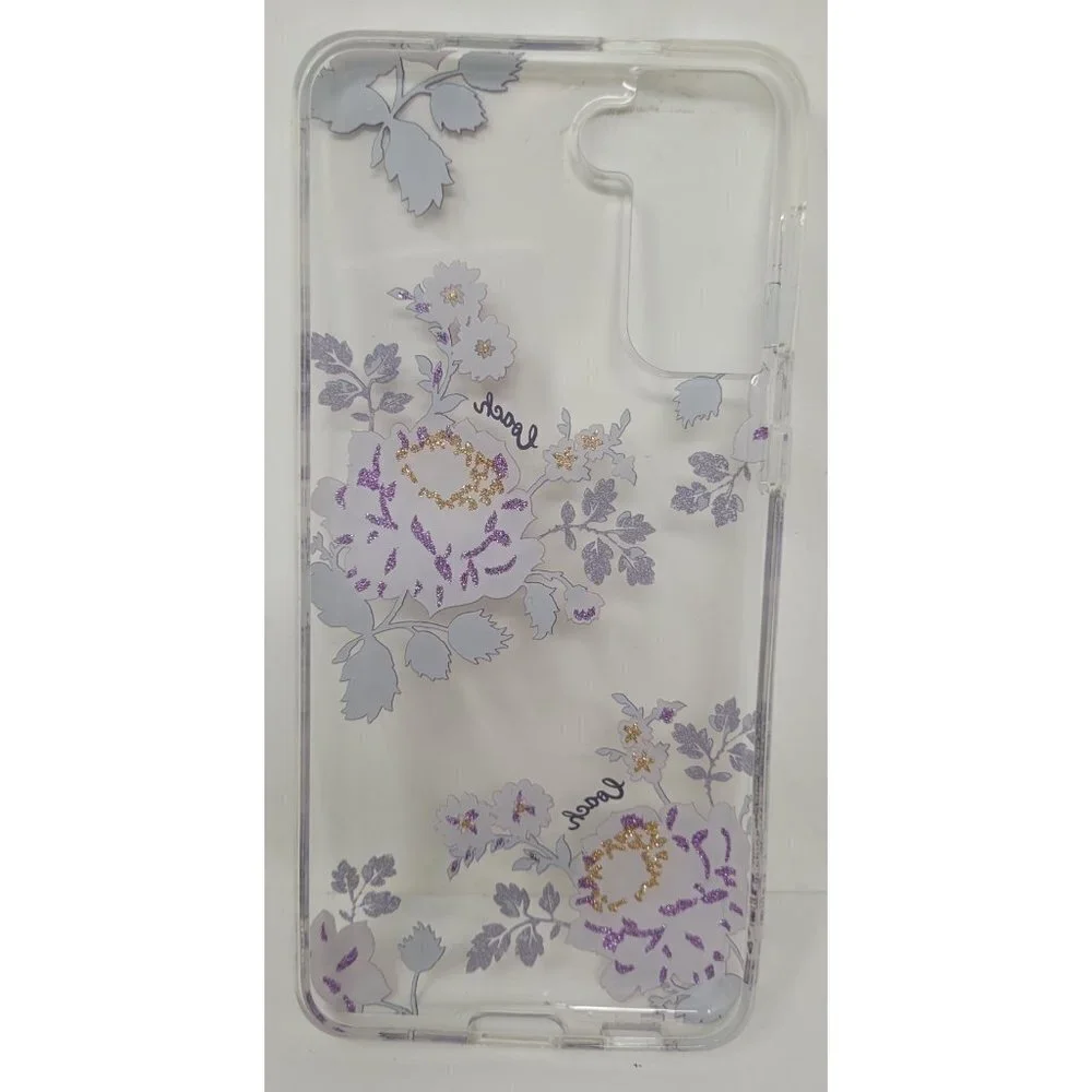 Coach Case for Samsung Galaxy S21 Plus 5G / S21+, Protective Cover Floral Purple